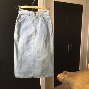 Vintage 90’s La Corniche denim pencil skirt